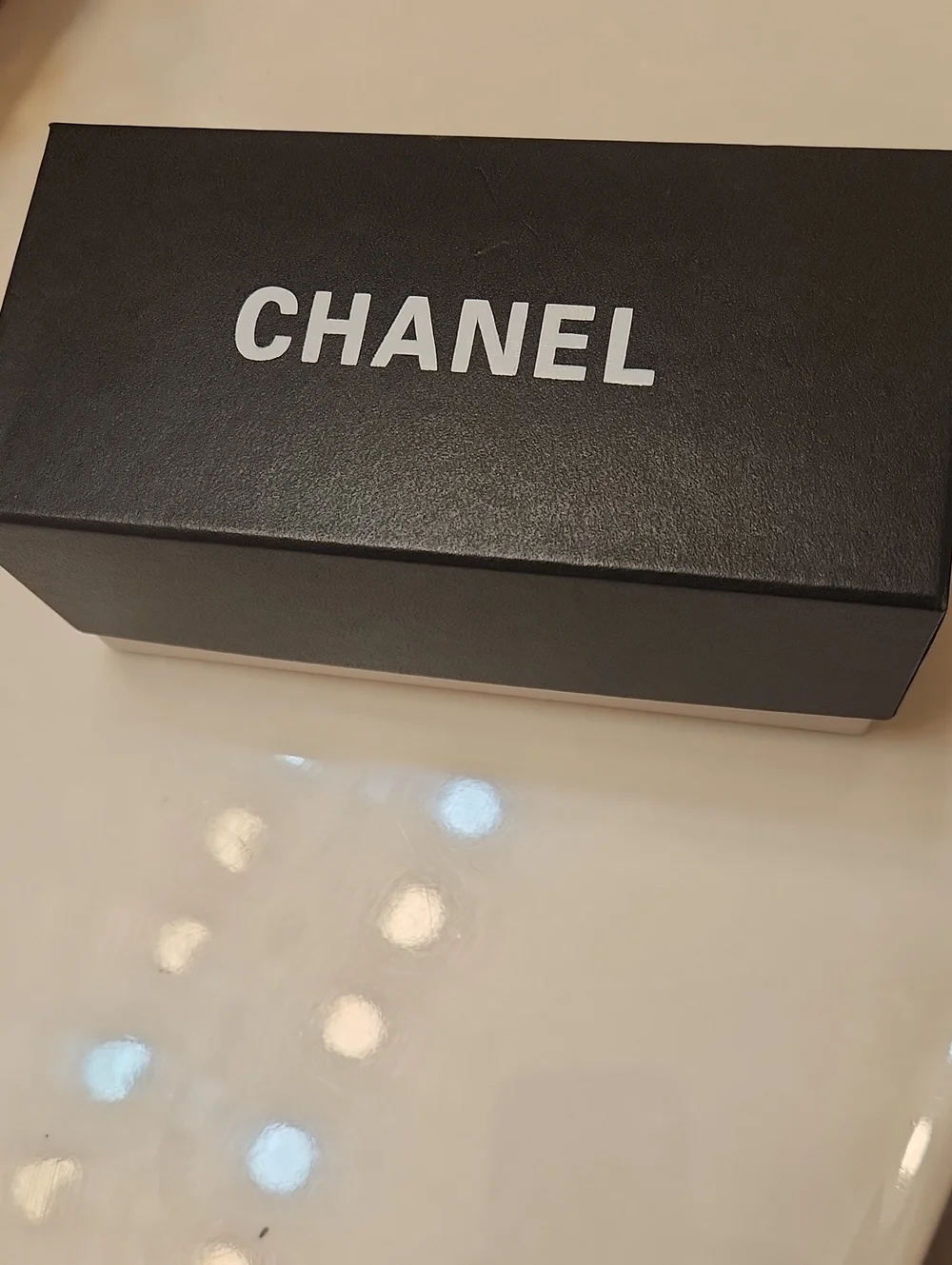 CHANEL Black and White Logo Gift Box